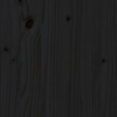 vidaXL Stalak za drva za ogrjev crni 60x25x100 cm masivna borovina