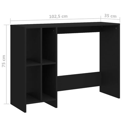 vidaXL Stol za prijenosno računalo crni 102,5 x 35 x 75 cm od iverice