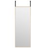 vidaXL Ogledalo za vrata zlatno 30 x 80 cm od stakla i aluminija