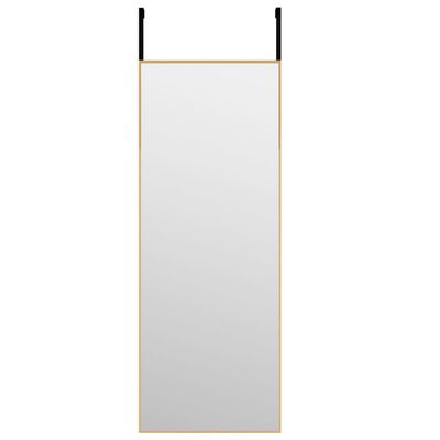 vidaXL Ogledalo za vrata zlatno 30 x 80 cm od stakla i aluminija