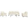 vidaXL 4-dijelni set sofa s jastucima krem baršunasti