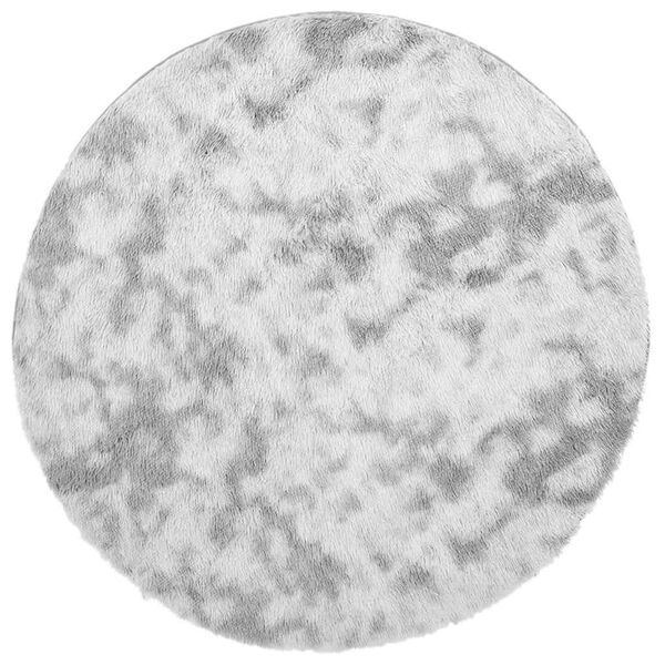 vidaXL Čupavi tepih s visokim vlaknima NAVARRA srebrnosiva 160x160cm