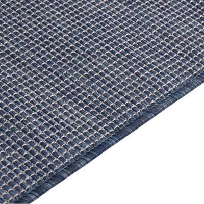vidaXL Vanjski tepih ravnog tkanja 140 x 200 cm plavi