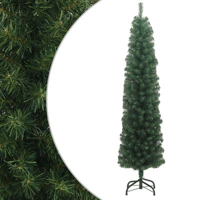 vidaXL Tanko umjetno božićno drvce sa stalkom zeleno 180 cm PVC