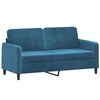 vidaXL 3-dijelni set sofa s jastucima plavi baršunasti