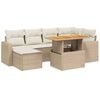 vidaXL 7-dijelni set vrtnih sofa od poliratana s jastucima bež