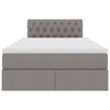 vidaXL Krevet s madracem i skladištem Sivo-smeđa 120 x 190 cm