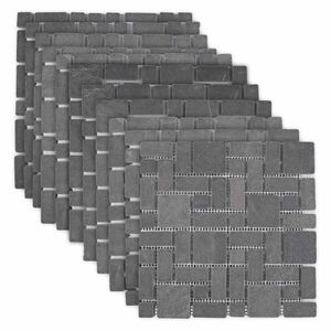 vidaXL Mozaik pločice Siva 30 x 30 cm Mramor