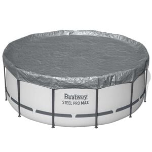 Bestway Pokrivač za bazen &Oslash;3,66 m Kružni Poliester Siva