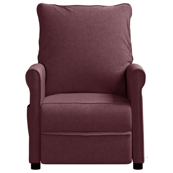 vidaXL Električni naslonjač od tkanine ljubičasti