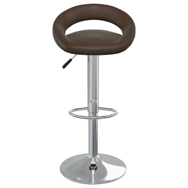 vidaXL Barski stolac od umjetne kože smeđi