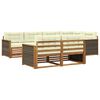 vidaXL Set vanjskih sofa 7 kom. Prirodna i krem