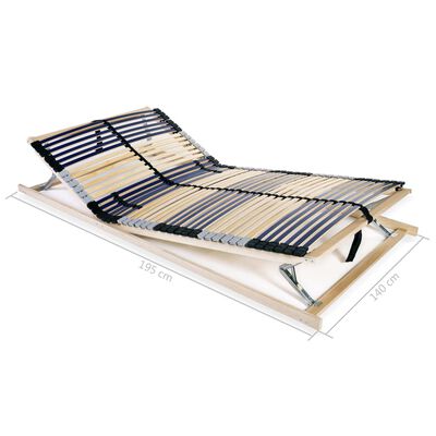 vidaXL Podnica za krevet s 42 letvice i 7 zona 140 x 200 cm