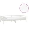 vidaXL Dnevni ležaj s madracem 90 x 200 cm bijeli od masivne borovine