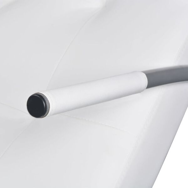 vidaXL Ležaj od umjetne kože sa jastukom bijeli