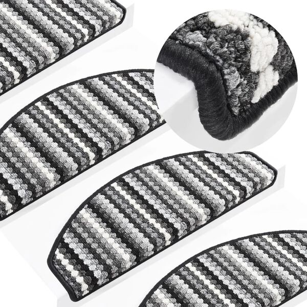 vidaXL Samoljepljivi otirači za stepenice 15 kom 65x24x4 cm antracit