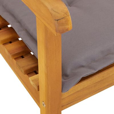 vidaXL Stolica za ljuljanje od masivnog bagremovog drva s jastucima