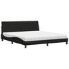vidaXL Krevet s madracem Hanko crni 180x200 cm od tkanine