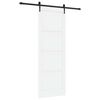 vidaXL Klizna vrata ORKDAL Bijela i crna 83 x 232 cm Masivna borovina