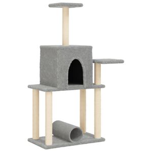 vidaXL Penjalica za mačke sa stupovima za grebanje svjetlosiva 122 cm