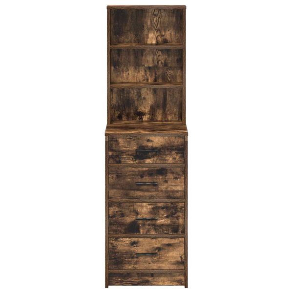 vidaXL Highboard Dimljeni hrast 40 x 41 x 135 cm Konstruirano drvo