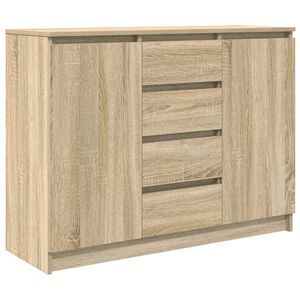 vidaXL Komoda s ladicama hrasta sonome 100,5x35x76cm konstruirano drvo
