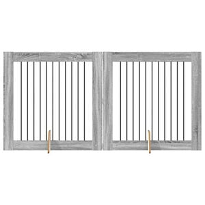 vidaXL Igraonica za pse 2 pcs Sivi Sonoma 100 x 100 cm Cinkani čelik