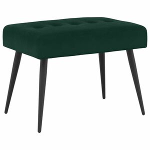 vidaXL Klupa s gumbastim tkanjem Tamnozelena 60 x 40 x 45 cm Bar&scaron;un