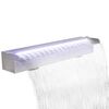 Pravokutna fontana za bazen s LED svjetlom nehrđajući čelik 60 cm