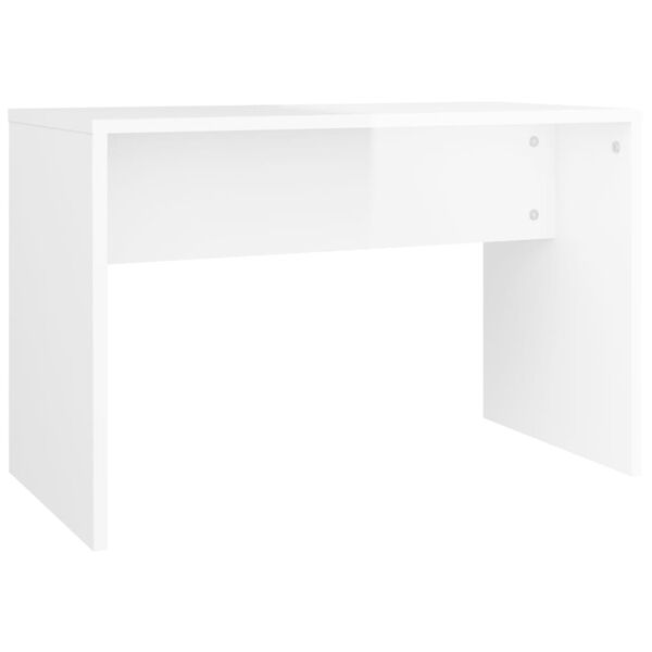 vidaXL Toaletni stolac sjajni bijeli 70 x 35 x 45 cm konstruirano drvo