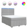 vidaXL Krevet box spring s madracem svjetlosivi 140x200 cm od tkanine