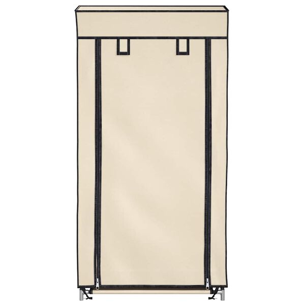 282429 vidaXL Shoe Cabinet with Cover Cream 58x28x106 cm Fabric