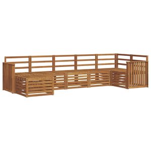 vidaXL Set vanjskih sofa 7 kom. Prirodna