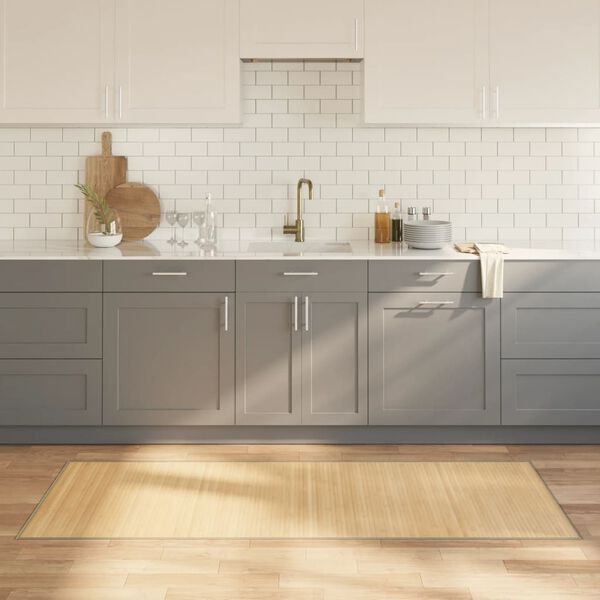 vidaXL Tepih pravokutni svijetli prirodni 80 x 200 cm od bambusa