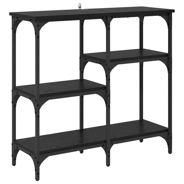 vidaXL Konzolna stolica Crni hrast 80 x 29 x 75 cm Konstruirano drvo