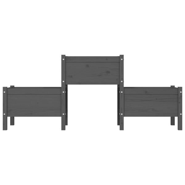 vidaXL Sadilica siva 178,5 x 44 x 75 cm od masivne borovine