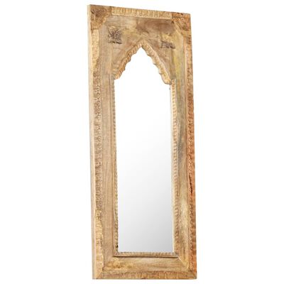 vidaXL Ogledalo od masivnog drva manga 50 x 3 x 110 cm