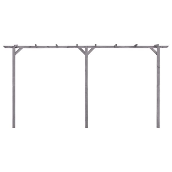 vidaXL Vrtna pergola siva 400 x 40 x 205 cm od impregnirane borovine