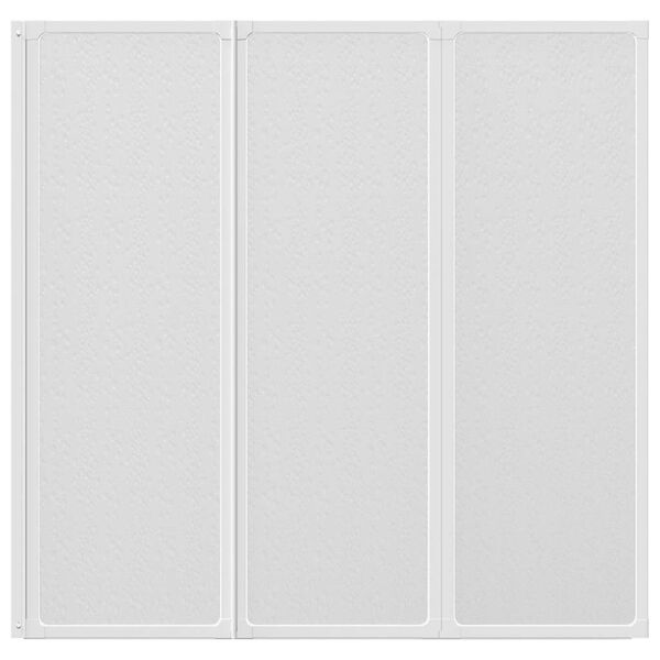 Pregrada za kadu s 3 sklopiva panela, 117 x 120 cm