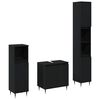 vidaXL Set namještaja za kupaonicu 3 pcs Crni hrast 30 x 30 x 190 cm
