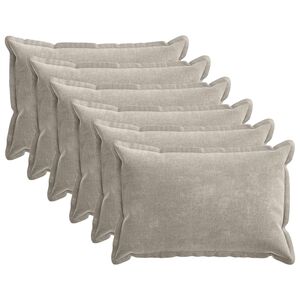 vidaXL Presvlaka za jastuk 6 pcs HOUTEN Svjetlosiva 50 x 70 cm