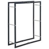 vidaXL Stalak za drva za ogrjev crni 80 x 25 x 100 cm čelični