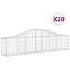 vidaXL Lučne gabionske ko&scaron;are 20 kom 200x30x40/60 cm pocinčano željezo