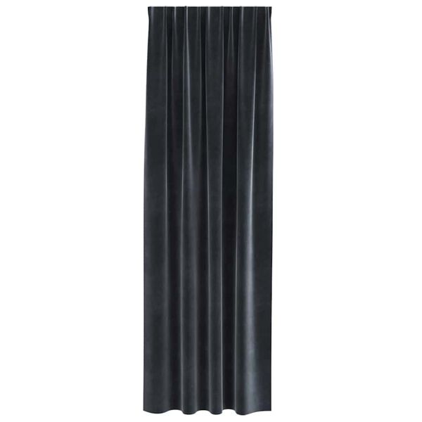 vidaXL Zavjese za zamračivanje 2 pcs Tamno siva 140 x 245 cm Bar&scaron;un