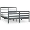 vidaXL Okvir za krevet od masivne borovine sivi 150x200 cm bračni