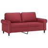 vidaXL 2-dijelni set sofa s jastucima boja vina od umjetne kože