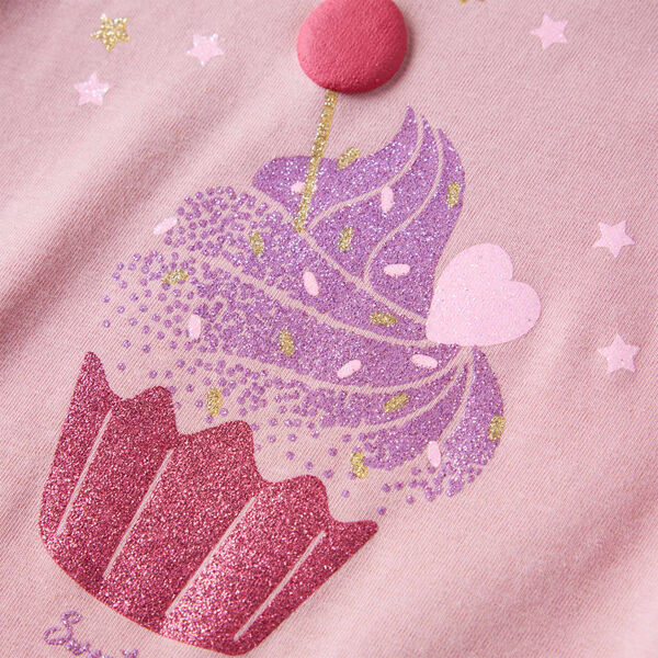 Dječja majica dugih rukava svjetloružičasta 104