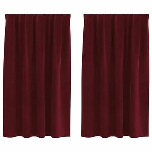 vidaXL Zavjese za zamračivanje 2 pcs Vinska crvena 140 x 140 cm Bar&scaron;un