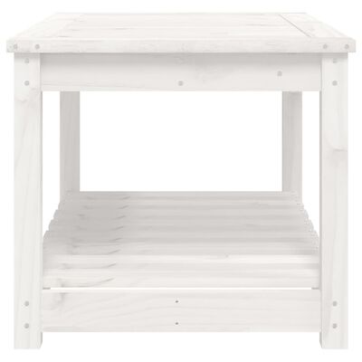 vidaXL Vrtni stol bijeli 82,5 x 50,5 x 45 cm od masivne borovine