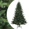 vidaXL Umjetno božićno drvce s nogom 120 cm PVC i metal Zelena